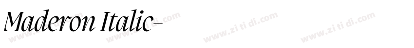 Maderon Italic字体转换 Maderon Italic字体转换